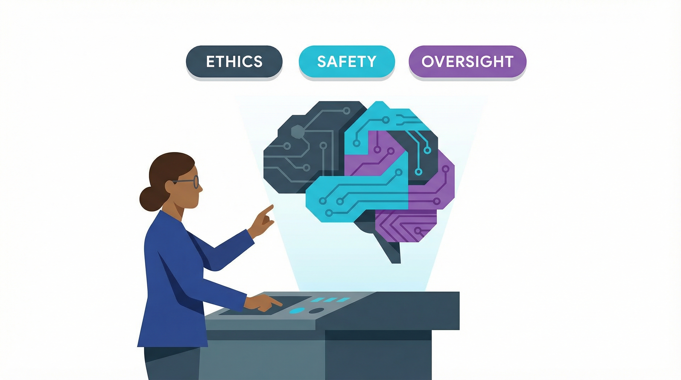 AI automation agency chart showing the rise of ethical AI implementation and human oversight.