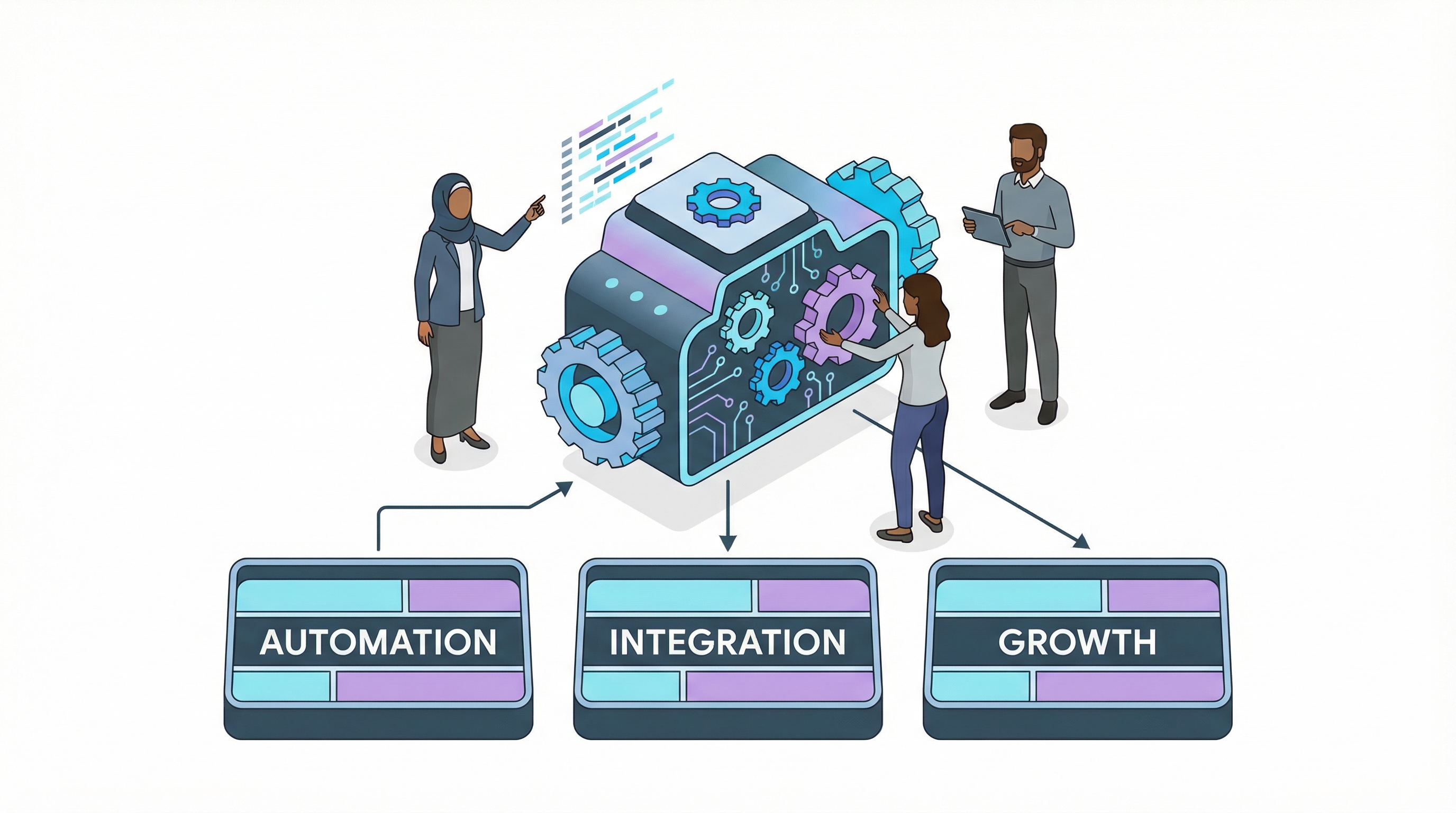 An AI automation agency unifies business operations for strategic growth and higher customer value.