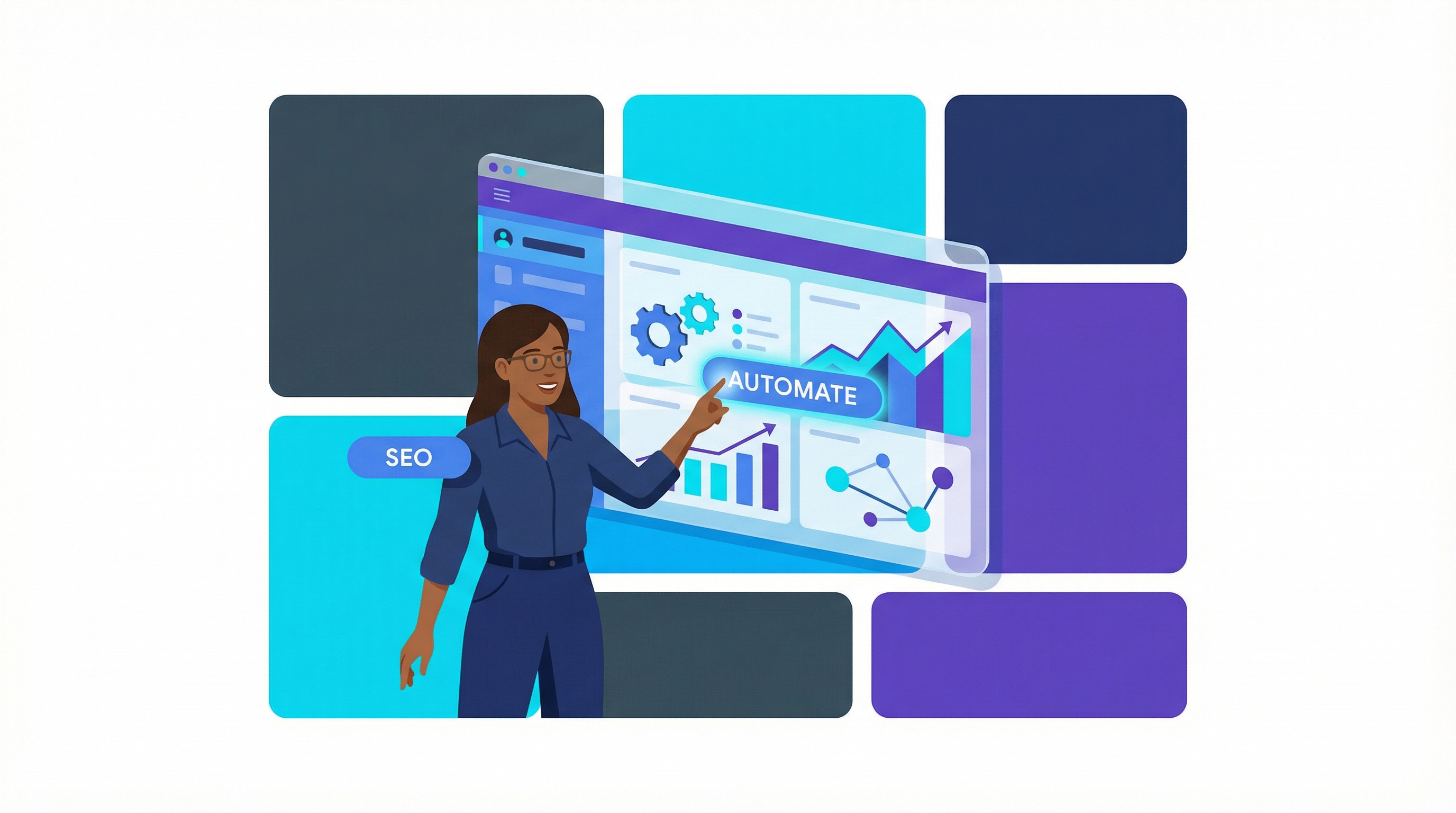 An FAQ graphic for an AI Automation Website explaining key differences and technical skills needed.