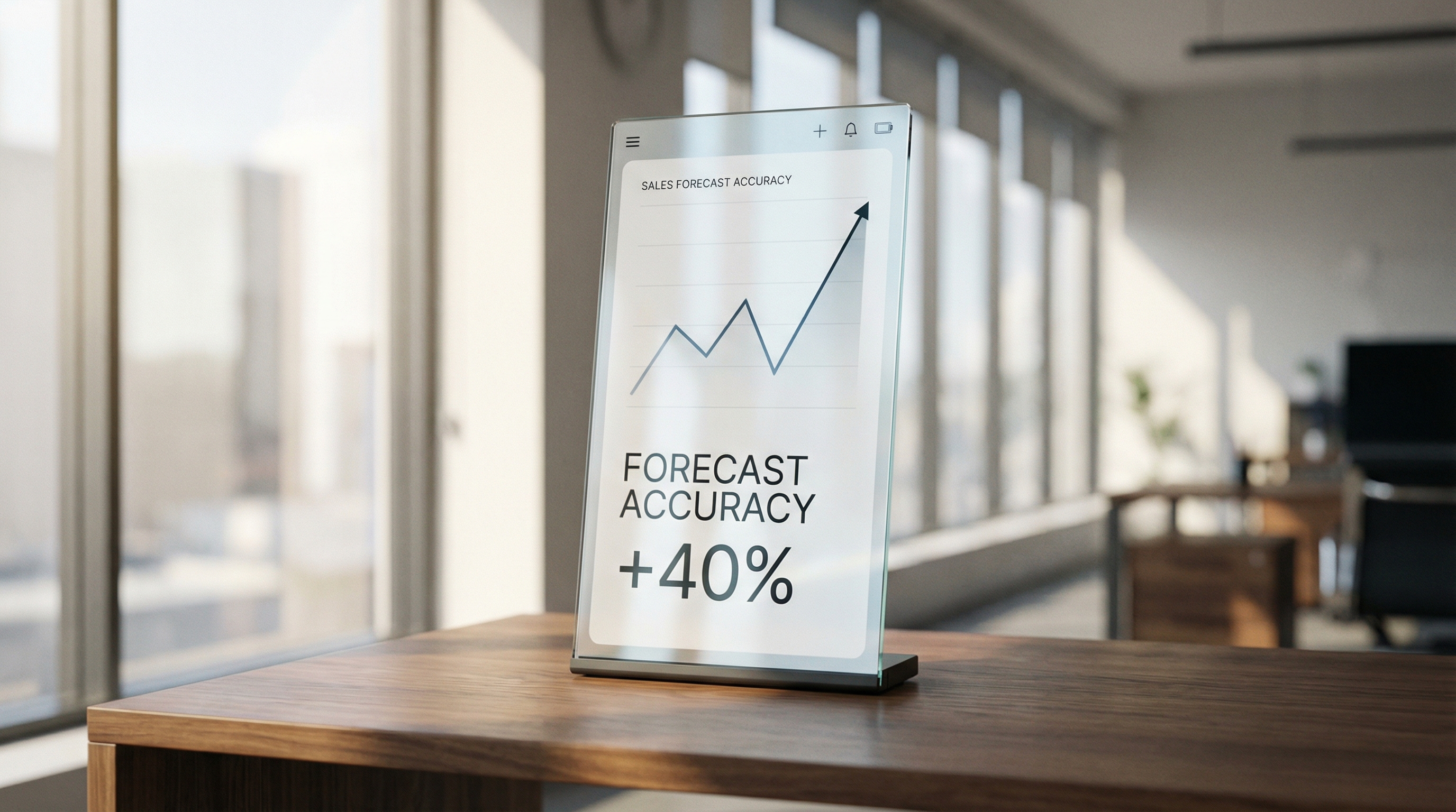 Dashboard showing AI Driven Revenue Operations forecasting, boosting sales forecast accuracy by 40 percent.