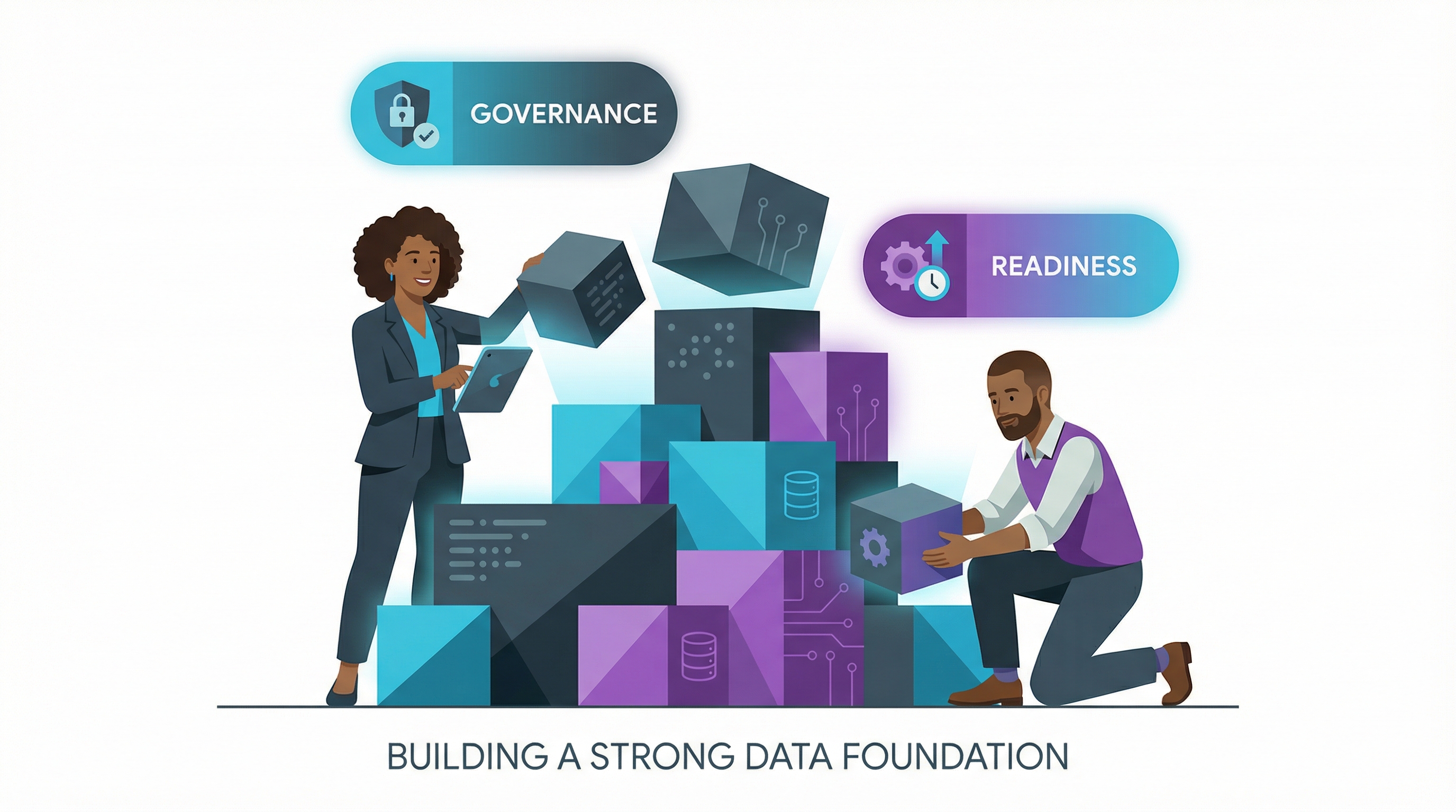 Data governance as the foundational step for a successful AI Implementation Roadmap and readiness.