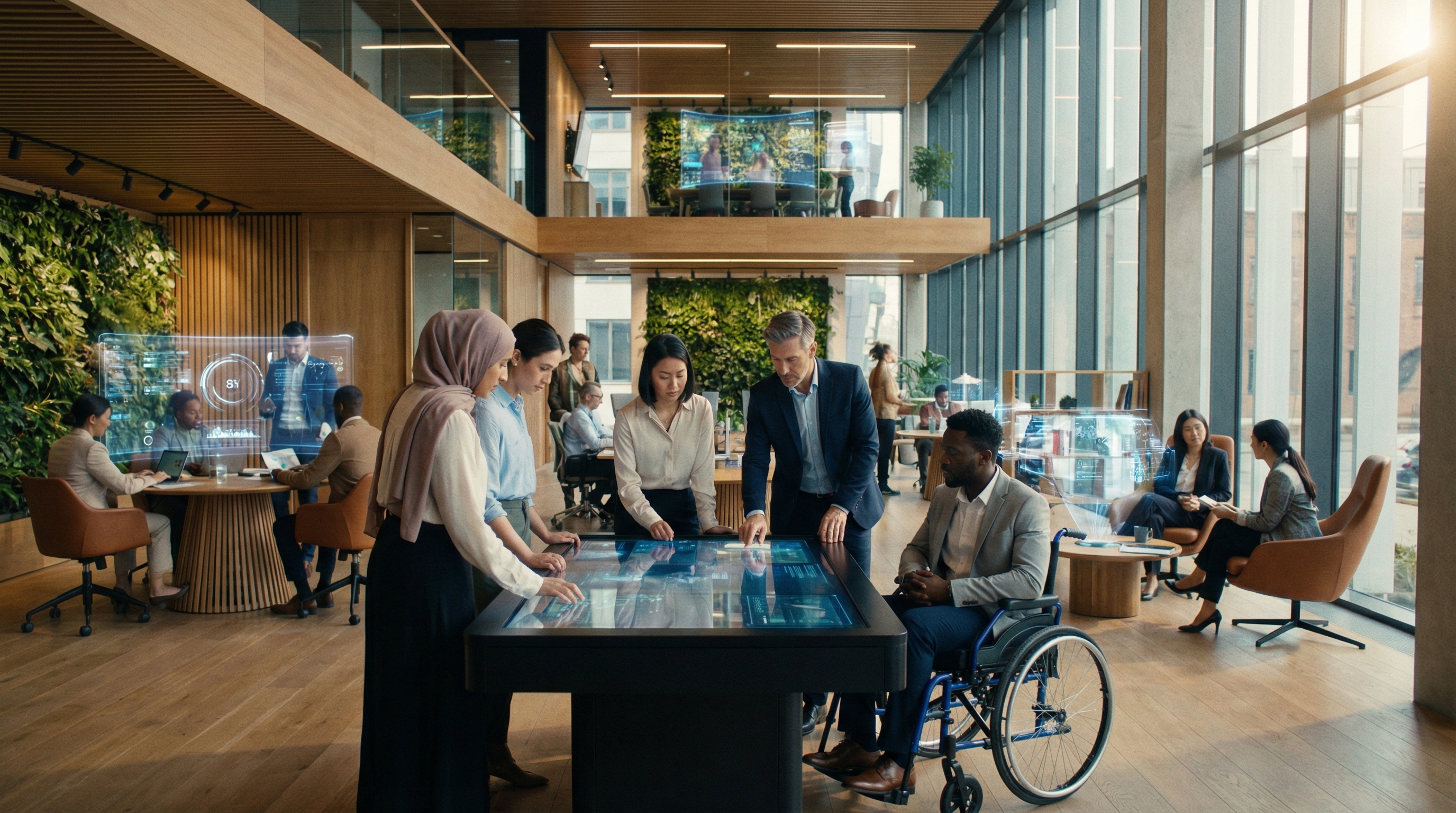 A high-quality visual representation of Enterprise AI Strategy in a professional setting.