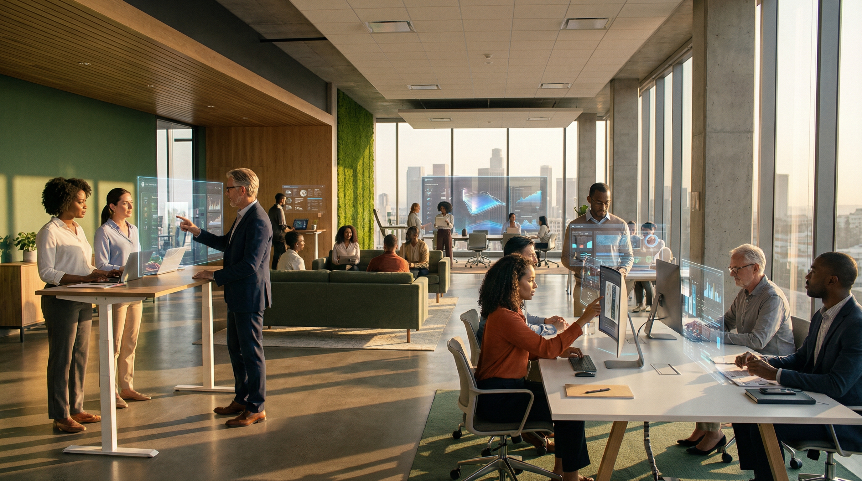 A high-quality visual representation of Enterprise AI Strategy in a professional setting.