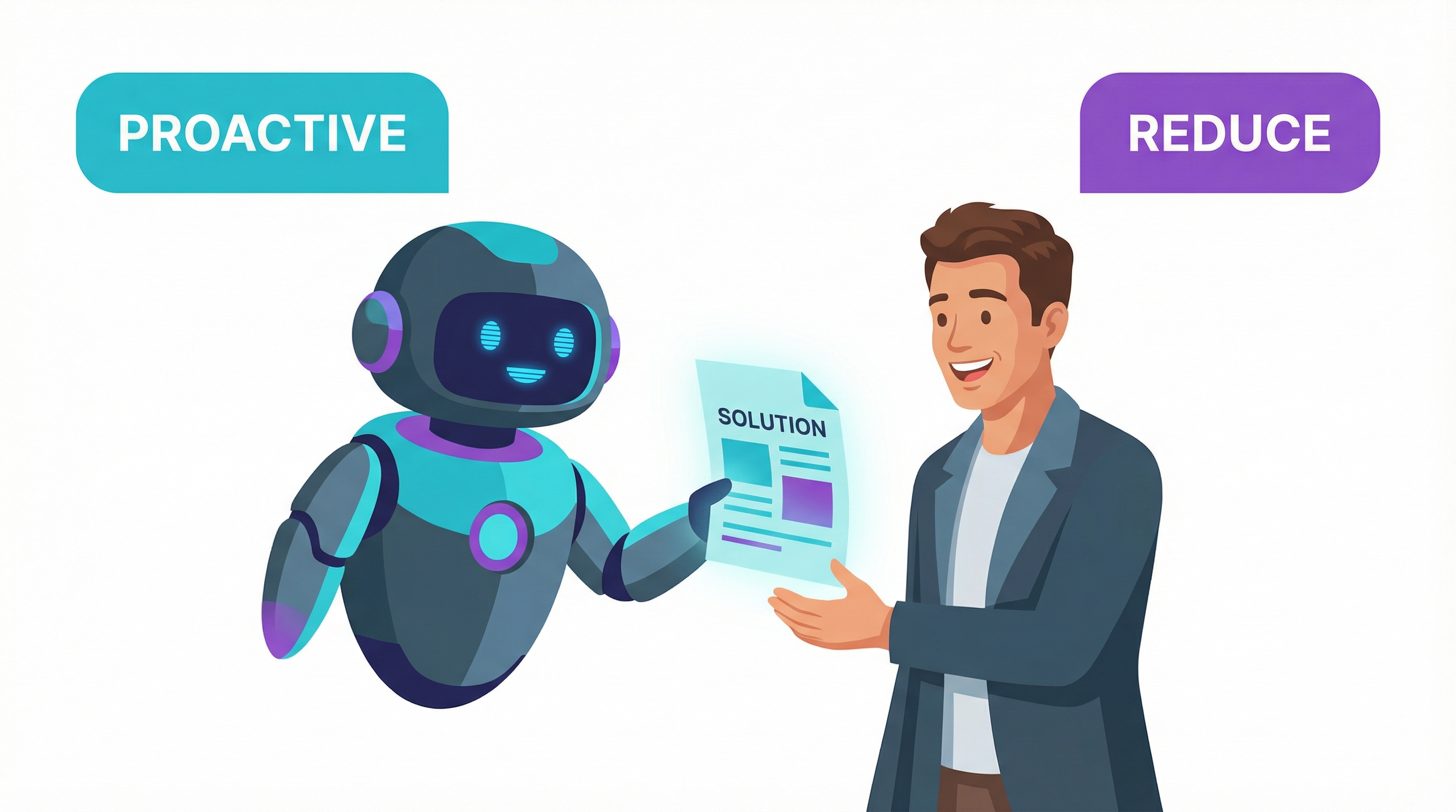 AI-powered proactive support strategy for reducing call center wait times and enhancing customer experience.